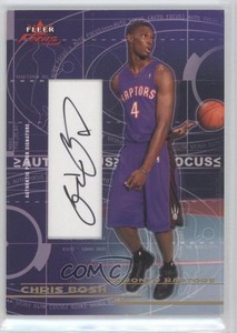2003-04 Fleer Focus Gold /50 Chris Bosh #AF/CB Rookie Auto RC HOF