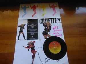 COLLETTE 1989 ALL I WANNA DO IS DANCE 45 rpm 7" SINGLE & POSTER PROMO RECORD - Picture 1 of 2