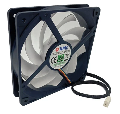 NEW Titan Cool & Silent 9-Blade 120mm 4-pin PWM 12V DC PC Case Cooling Fan - Image 1 of 4