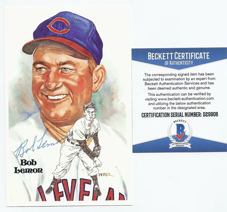 Bob Lemon Signed Perez Steele - Beckett BAS - Image 1 of 1