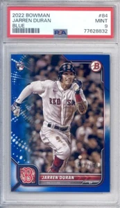 2022 Bowman Jarren Duran Blue #84 #22/150 Boston Red Sox Rookie PSA MINT 9 - Bild 1 von 2