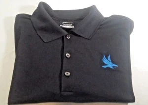 Nike Golf Dri-Fit Kurzarm Polo hellblau Vogel Emblem Größe Medium schwarz - Bild 1 von 9