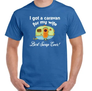 Caravan T-Shirt Mens Funny Caravanning Camping Toeing Awning Holiday For My Wife - Picture 1 of 20