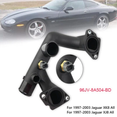 Tubo de saída tampa termostática com sensor para Jaguar Vanden Plas XJ8 & XK8 1997-2003 - Imagem 1 de 4