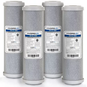 4 Pk Carbon Block Water Filter CTO Whole House RO DI Hydroponics 5 μm 10" x 2.5" - Picture 1 of 7