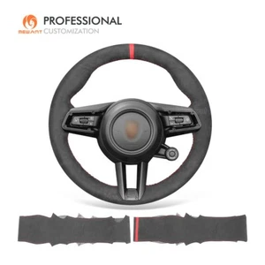 MEWANT DIY Alcantara Steering Wheel Wrap for Porsche 911 Macan Panamera Taycan - Picture 1 of 11