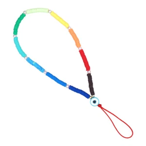 Polymer Clay Chain Holder Beads Phone Lanyard Cell Phone Lanyard - Zdjęcie 1 z 7