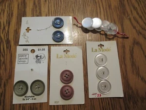 14 Vintage LaMode Le Chic 3/4" Buttons Navy Clear Rust Sage Buttons NEW - Picture 1 of 2