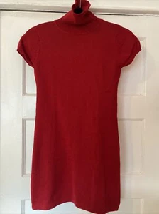 American Girl Dress Red Turtleneck Short Sleeve Size 8 100% Cotton - Picture 1 of 11