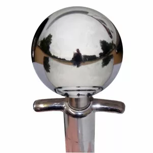 CHROME BALL 9/16-18 SHIFT KNOB FOR CORVETTE &  MUNCIE SHIFTERS  - Picture 1 of 2