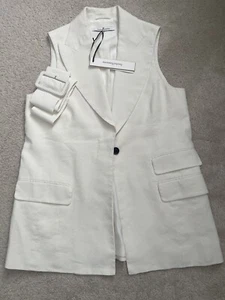 Ivory Another Tomorrow Sleeveless Blazer/Waistcoat BNWT - Picture 1 of 13