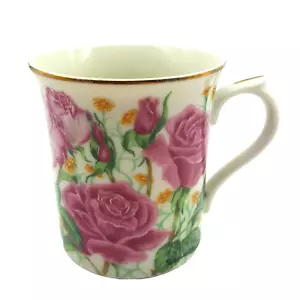 VTG Lenox Suzanne Clee BLOSSOM COLLECTION Pink Roses Mug Cup Porcelain 8 Oz - Picture 1 of 7