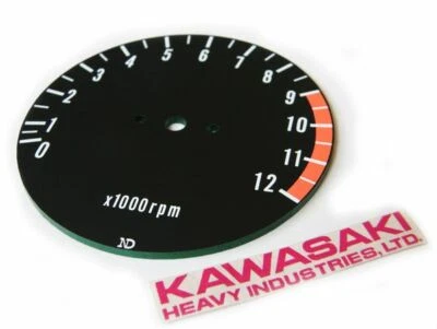 1972-73 Kawasaki z1 Gauge Tacho Tach Tachometer Face Plate Instrument Cluster - Image 1 of 2