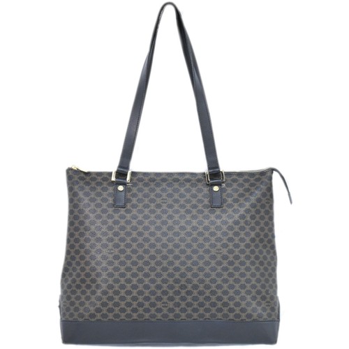 Borsa a tracolla CELINE Macadam in PVC nero marrone oro