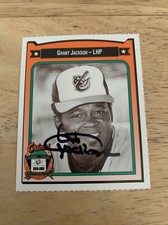 GRANT JACKSON ORIOLES SIGNED 1991 COCA-COLA CROWN SGA PROMO BASEBALL CARD #215