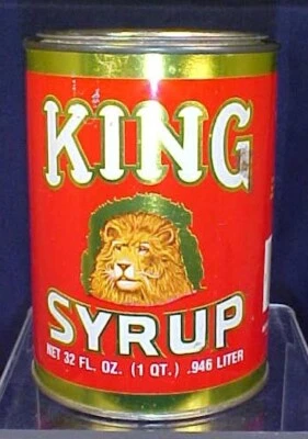 Vintage King Syrup Tin with Lid 1 QT. Lion Mangels Herold Baltimore - Image 1 of 4