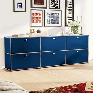 USM Haller Replica Modern Storage Cabinet Metal Display Cabinets Living Room - Picture 1 of 51