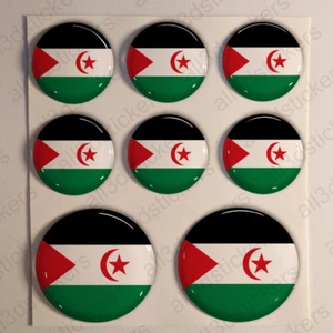 Adesivo Repubblica Araba Democratica dei Sahrawi Resinato 3D Adesivi Bandiera - Imagen 1 de 1