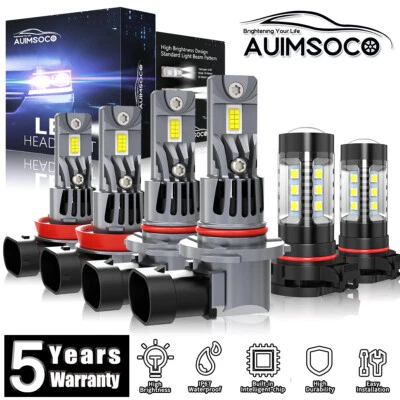 Kit de faros LED 6x bombillas haz antiniebla alto/bajo para Chevrolet Suburban 2500 2007-2013 Foto 1 de 4