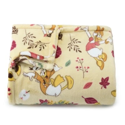 Disney Mickey Mouse & Friends Fall Autumn Oversized Plush Throw Blanket 60"x72” - Image 1 of 4