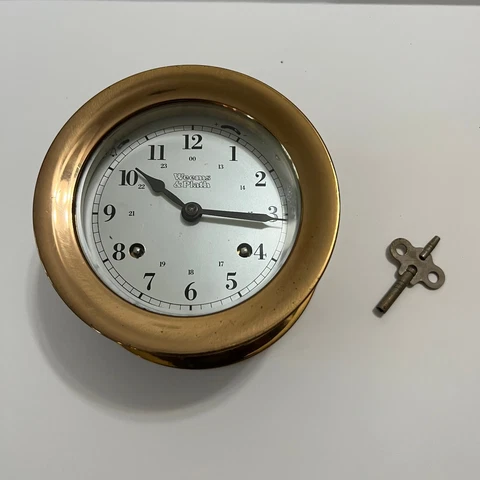 Ship's Bell Clock Weems & Plath - Mechanical Movement - for parts or repair Cover