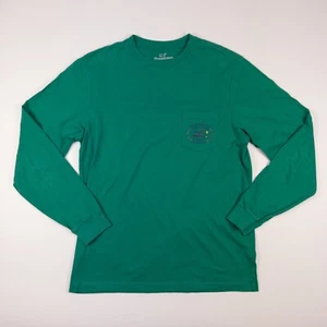 Camisa Vineyard Vines Adulto Pequeña Verde Velero Manga Larga Navidad Hombres - Imagen 1 de 11
