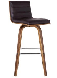 Barstool Counter Height Armen Living Vienna Kitchen and Dining , 26" Brown/Waln - Picture 1 of 6