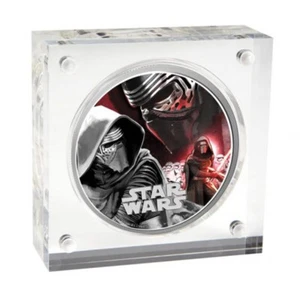 2016 STAR WARS: THE FORCE AWAKENS KYLO REN 1 OZ 999 FINE SILVER COIN - Picture 1 of 4