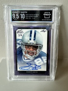 🏈💜 2021 Leaf ART of SPORT Purple Emmitt Smith Autograph /4, Graded 9.5 - Picture 1 of 2