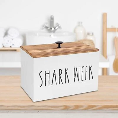 Tampon Holder for Bathroom Wood Storage Bin Tissue Box for Bathroom Accessories - Image 1 of 4