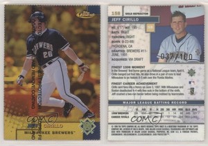 1999 Topps Finest Gold Refractor /100 Jeff Cirillo #158