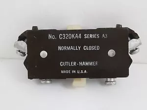 CUTLER HAMMER AUXILIARY CONTACT C320KA4 SERIES A3 NORMALLY CLOSED (N.C) - Picture 1 of 5