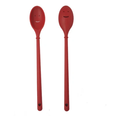 Long Handle Cute Smiley Happy Face Stir Spoon Nylon Stirring Kitchen Cook Tools - Image 1 of 4