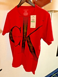 T-shirt Calvin Klein giovane grande 14-16 rossa nuova - Foto 1 di 4