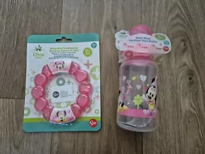 Minnie Mouse Maus Beißring Kühlbeißring Nuckelflasche Fläschen Baby Disney - Bild 1 von 2