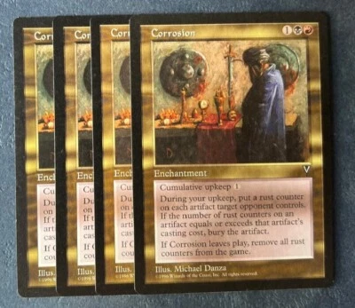 MTG 4X VISIONS CORROSION NM MAGIC THE GATHERING RARE ENCHANTMENT CARD ENGLISH - Image 1 of 4
