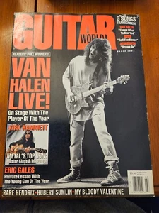 Guitar World Magazine March 1992 Eddie Van Halen Metallica Kirk Hammett - Picture 1 of 1