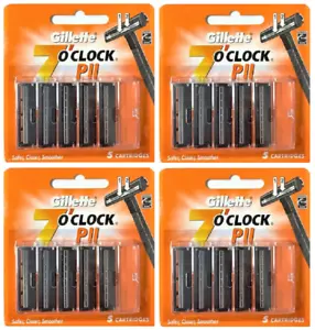 Gillette 7 Oclock PII Trac II Razor Blade Refills, No Lube Strip, 20 Cartridges - Picture 1 of 1
