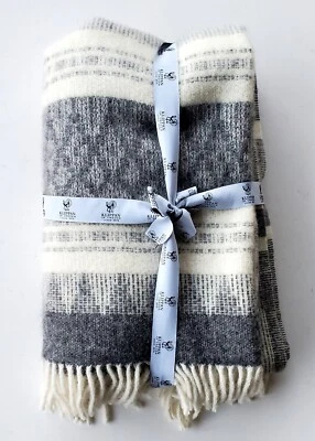 Patrón de arte popular Klippan Suecia 100 % lana de cordero gris y blanco invierno - NUEVO Foto 1 de 4