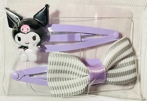 Sanrio - Kuromi cute mini Hair Clips - NEW from Japan - Picture 1 of 2