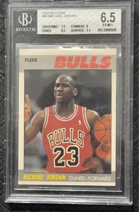 Fleer 59 1987-88 Michael Jordan BGS 6,5 como nuevo + Bulls - Imagen 1 de 2