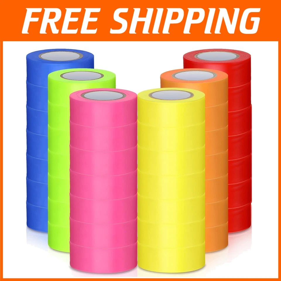 Bright and Weatherproof Flagging Tape - 60 Pcs for Trail and Boundary Marking - Image 1 of 4