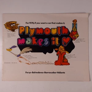 Plymouth Fury Belvedere Barracuda Valiant Brochure 1970 Muscle Cars - Picture 1 of 4