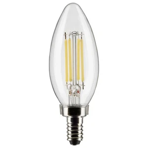 5.5 Watt B11 LED - Clear - Candelabra Base - 3000K - 500 Lumens - 120 Volt - 2-C - Picture 1 of 8