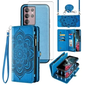 Handy Hülle für Samsung Galaxy S22 Ultra 5G Reißverschluss Wallet Abnehmbare Handyhülle... - Bild 1 von 7