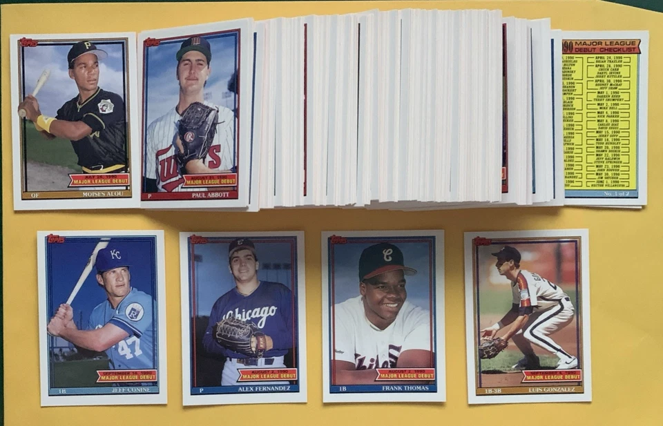 1991 Topps 1990 Debut SET BREAK singles - stars, rookies, commons, HOFers - Image 1 of 1
