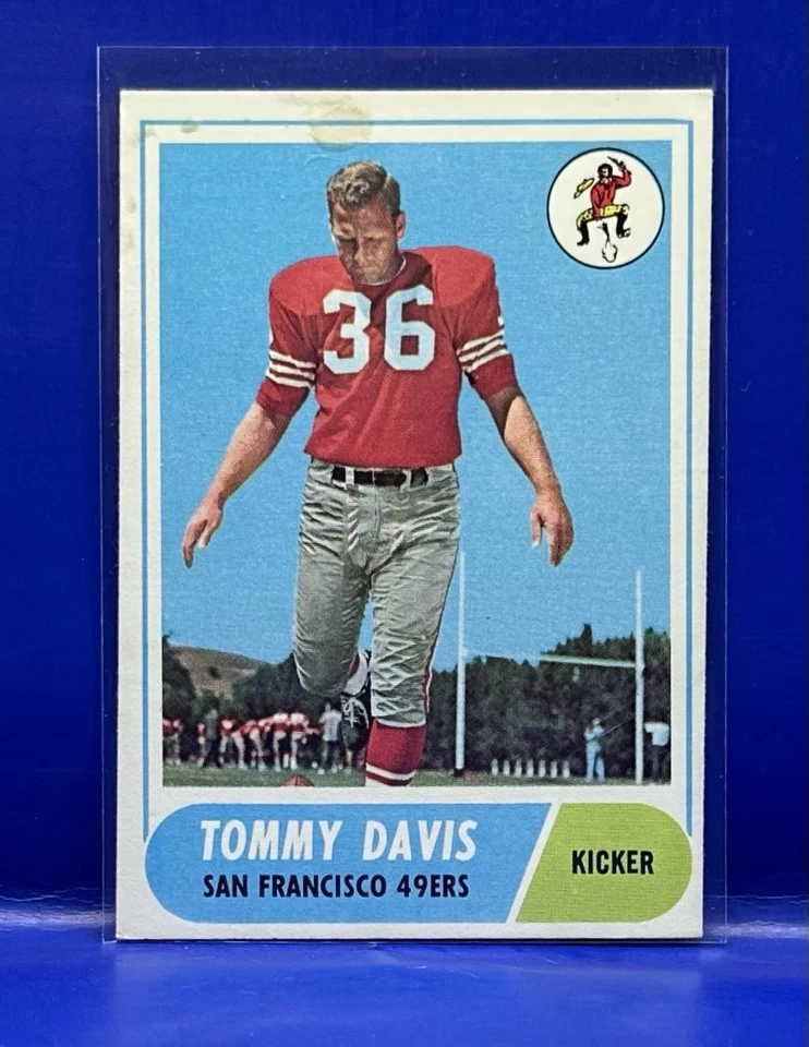 1968 Topps Football Tommy Davis Card #165 EX-NM San Francisco 49ers - Image 1 of 2
