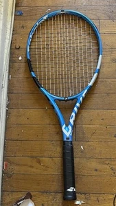 Babolat Pure Drive Tour 2018, 3/8G, Wilson Gut On Mains, Poly X, VG Condition - Picture 1 of 8