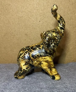 La Vie glasierte Safari Patchwork Elefant Figur 8x5 - Bild 1 von 7