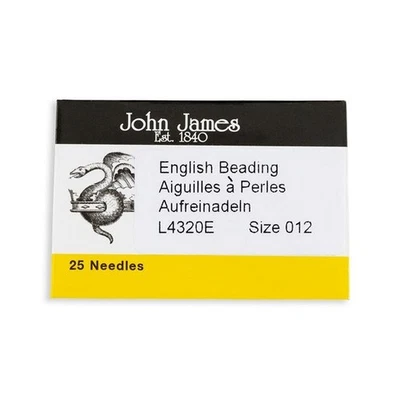 John James English Beading Needles, Size 12, Bulk Set Of 25 Needles - Image 1 of 2